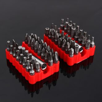 33 Stks/set Security Sabotage Proof Schroevendraaier Bits Torq Torx Hex Star Spanner Schroeven Hex Bit Set 1/4 ''Magnetische Houder w/Case