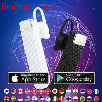 33 talen Smart Vertaler Instant Voice Speech Vertaling Bluetooth Headset zwart