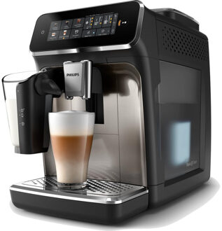 3300 Series LatteGo EP3347/90 - Espressomachine - 5 Soorten Koffie + Heet Water - Zwart / Chroom + AquaClean Filter