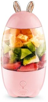 330Ml Draagbare Mini Usb Oplaadbare Elektrische Juicer Fles Fruit Blender Mixer A0NC Roze