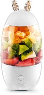330Ml Draagbare Mini Usb Oplaadbare Elektrische Juicer Fles Fruit Blender Mixer A0NC wit