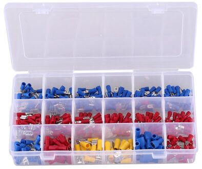330Pcs Crimp Spade Terminal 22-10 Awg Geïsoleerde Vrouwelijke & Mannelijke Connector Kit