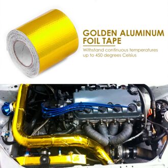 33ftx2in Gold Uitlaat Luchtinlaat Warmte Isolatie Shield Wrap Duurzaam Praktische Multi-Functionele Classic Warmte Barrière Tape