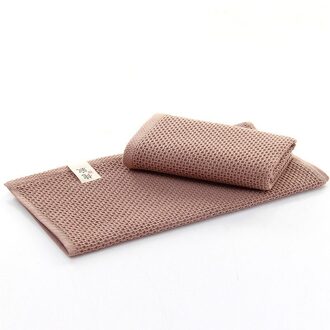 33X33Cm 100% Katoen Hotel Reizen Handdoek Thuis Zachte Comfortabele Kleuterschool Kind Kinderen Gezicht Handdoeken donker bruin