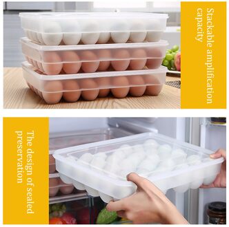 34 /24 Compartiment Ei Houder Koelkast Eieren Doos Vers Houden Opbergdoos Eieren Rack Organizer Opslag Mand Voor keuken 34 Compartment