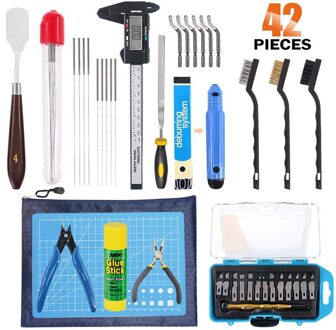 34/42 Pcs 3D Print Tool Kit Bevat Tool Cleaning Removal Tool Met Opbergtas 3D Printer Tool Set Voor Cleaning demontage 42 stukken Kit