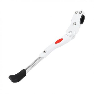 34.5-40Cm Verstelbare Mtb Fiets Kickstand Parking Rack Weg Mountainbike Ondersteuning Side Kick Stand Voet Brace Fiets accessoires wit