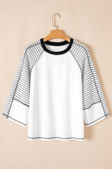 34 Mouw Raglan Top Wit