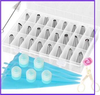 34 Stuk Taart Decoreren Kit Tips Icing Tip Set Gereedschap Spuitzak Rvs Cake Decorating Gereedschap