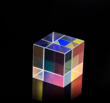 34Mm Prisma Zes-Zijdige Helder Licht Combineren Cube Prism Gebrandschilderd Glas Beam Splitting Prisma Optische Experiment Instrument