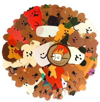 34pcs/set Cartoon Animal Cute Koala Sticker Waterproof Self-adhesive Material Children's Toy Sticker DIY Skateboard Luggage