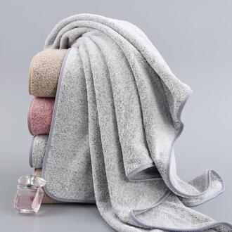 34X70Cm Bamboe Houtskool Coral Fluwelen Badhanddoek Voor Volwassen Zachte Absorberende Microfiber Stof Handdoek Huishoudelijke Badkamer Handdoek sets 1stk-34x70cm grijs