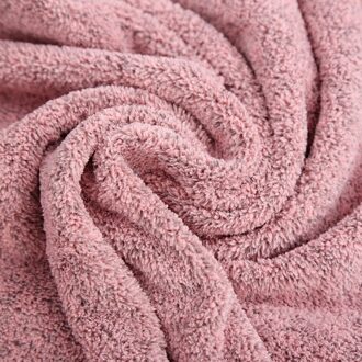 34X70Cm Bamboe Houtskool Coral Fluwelen Badhanddoek Voor Volwassen Zachte Absorberende Microfiber Stof Handdoek Huishoudelijke Badkamer Handdoek sets 1stk-34x70cm roze