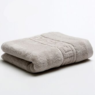 34X74Cm 100% Katoen Dikker Zachte Effen Kleur Volwassen Vrouwen Mannen Badkamer Handdoek grijs