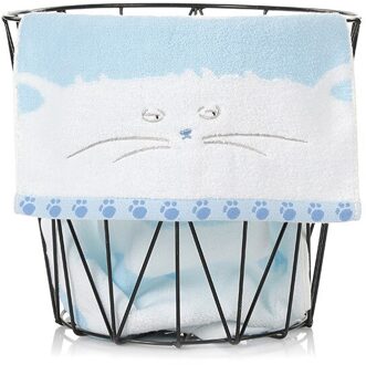 34X75Cm 100% Katoen Cartoon Kat Vis Dier Patroon Handdoek Absorberende Washandje Badkamer Kinderen Handdoek