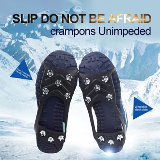 35-40 8-Stud Universal Ice Geen Slip Sneeuw Shoe Spikes Grips Cleats Ijskrappen Winter Klimmen Camping geen Slip Schoenen Cover
