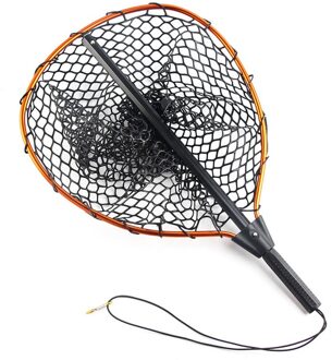 35/43Cm Outdoor Telescopische Aluminium Dip Netto Anti-Opknoping Rubber Dip Netto Inktvis Road Azië Scratch-Slip oranje