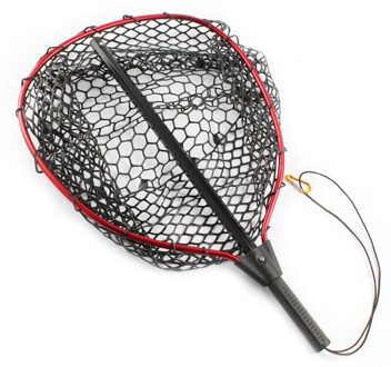 35/43Cm Outdoor Telescopische Aluminium Dip Netto Anti-Opknoping Rubber Dip Netto Inktvis Road Azië Scratch-Slip rood