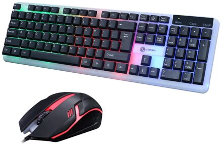 35 @ Gaming Toetsenbord 104 Keycaps Rgb Backlit Mechanische Gevoel Toetsenbord Game Toetsenborden Voor Pc Laptop Computer 9.5 zwart