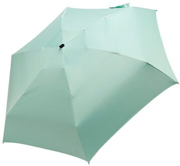 35 @ Vrouwen Luxe Lichtgewicht Paraplu Zwarte Coating Parasol Fold Zon Regen Paraplu Unisex Reizen Portable Pocket Mini Paraplu groen