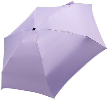 35 @ Vrouwen Luxe Lichtgewicht Paraplu Zwarte Coating Parasol Fold Zon Regen Paraplu Unisex Reizen Portable Pocket Mini Paraplu paars