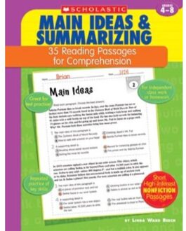 35 Reading Passages for Comprehension: Main Ideas & Summarizing