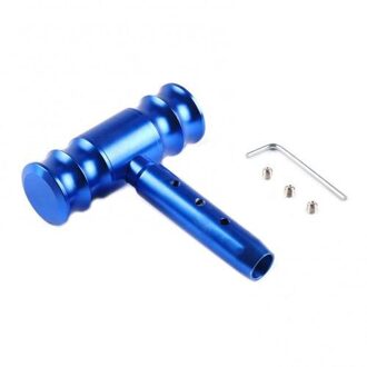 35% Sales! Aluminium Vliegtuigen Joystick Auto Pookknop Manual Shifter Hendels Hoofd Blauw