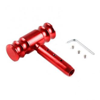 35% Sales! Aluminium Vliegtuigen Joystick Auto Pookknop Manual Shifter Hendels Hoofd Rood
