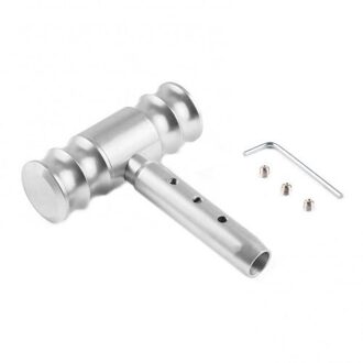 35% Sales! Aluminium Vliegtuigen Joystick Auto Pookknop Manual Shifter Hendels Hoofd Zilver