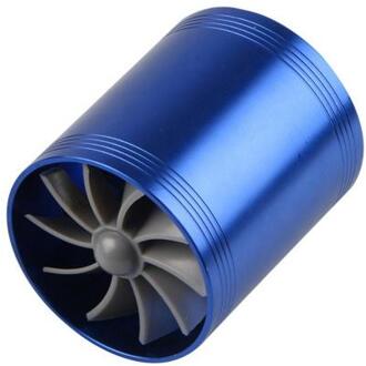 35% Sales! Car Vehicle Turbo Turbo Compressor Brandstofbesparing Ventilator Met Rubber Covers Blauw