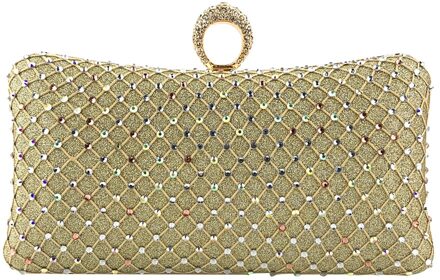 35 # Vrouwen Kralen Pailletten Effen Kleur Avondtasje Hand Keten Tas Clutch Tassen Tassen Voor Vrouwen Bruiloft Formele Handtassen vrouwen Tas goud