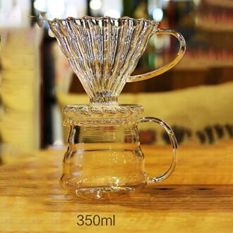 350 / 450/ 600Ml Borosilicaatglas Koffiezetapparaat Klassieke Hittebestendig Koffiepot Set Mok Filter koffie Set Drinkware 350ml