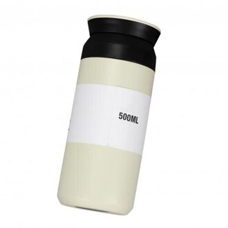 350/500Ml Draagbare Multi-Occasionele Handig Praktische Rvs Warmte Geïsoleerde Outdoor Koffie Water Fles Beige 500ml