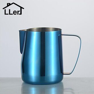 350/600Ml Latte Art Koffie Melkkan Voor Barista In Cafe Gebruik Espresso Dampende Pitcher Koffie Melk Opschuimen cup 350ml / blauw