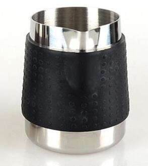 350/600ml Siliconen Case Rvs Opschuimen Jug Espresso Koffie Pitcher Barista Craft Koffie Latte Melk Opschuimen Werper zwart / 600ml
