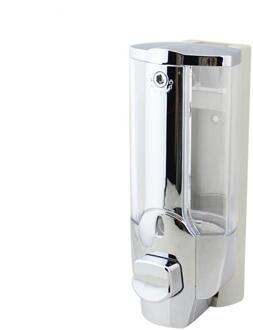 350 / 700 Ml Zeepdispenser Wall Mount Badkamer Accessoires Plastic Shampoo Dispensador Dubbele Hand Keuken Zeep Armatuur single zilver