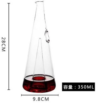 350/750Ml Piramide Waterval Rode Wijn Schenker Glas Decanter Brandy Decanteren Kruik Bar Champagne Water Fles Drinkglazen 350ml