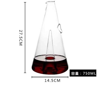 350/750Ml Piramide Waterval Rode Wijn Schenker Glas Decanter Brandy Decanteren Kruik Bar Champagne Water Fles Drinkglazen