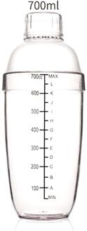 350 ml-1000 ml Outdoor Transparante Goede Grips Plastic Geen Roest Melk Thee Cocktail Shaker Mengbeker Drink Mixer bar Bartending Tool 700ML