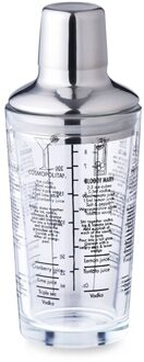 350 ml Glas Cocktail Shaker Mixer Recept Cocktail Shaker met Meting Roestvrij Staal Bar En Glas Bar Gereedschap