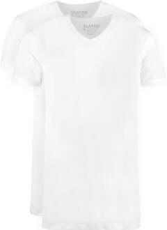 3500 - Basic 2-pack T-shirt V-hals Wit - 3XL