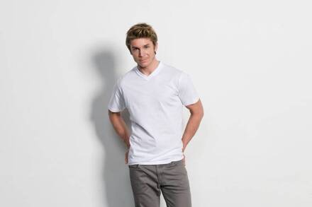 3500 - Basic 2-pack T-shirt V-hals Wit - S