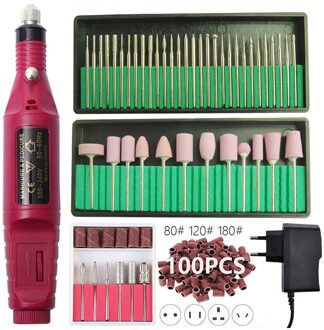 35000Rpm Electric Nail Boor Machine Manicure Boor Pedicure Boor Sander Salon Nail Boor Machine Professionele Nagel Boor Gereedschap 20000 rood reeks