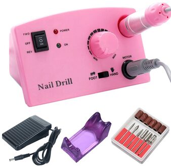 35000Rpm Electric Nail Boor Machine Manicure Boor Pedicure Drilll Frezen Nail Sander Professionele Nail Boor Machince 35000 roze
