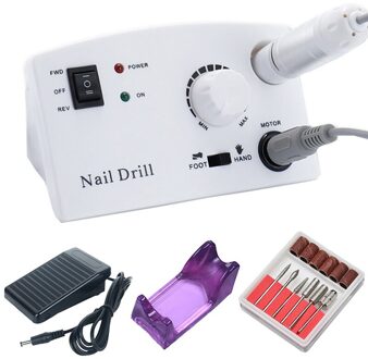 35000Rpm Electric Nail Boor Machine Manicure Boor Pedicure Drilll Frezen Nail Sander Professionele Nail Boor Machince 35000 wit