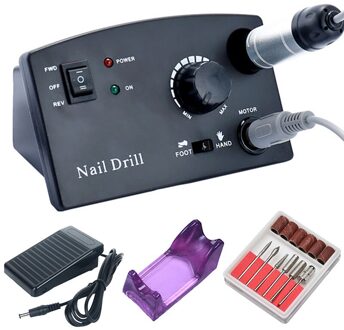 35000Rpm Electric Nail Boor Machine Manicure Boor Pedicure Drilll Frezen Nail Sander Professionele Nail Boor Machince 35000 zwart