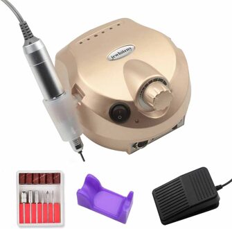 35000Rpm Professionele Nail Boor Apparatuur Manicure Machine Voor Manicure Boor Gereedschap Kits Met Frees Nail Art Tool 35000RPM gouden