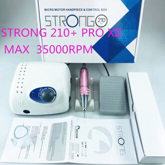 35000Rpm Sterke 210 Elektrische Nail Boor 65W Freesmachine Voor Manicure Pedicure Nail Boor Apparatuur Voor Manicure Machine tool Licht Geel