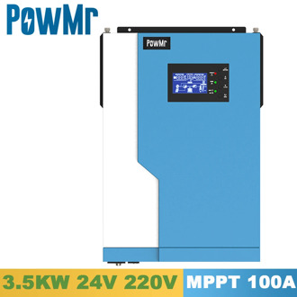 3500W Solar Pure Sine Wave Hybrid Inverter 24V 220VAC MPPT 100A Solar Charger PV 500V Input Running without Battery WIFI Monitor