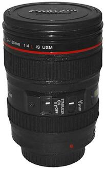 350lm Rvs Drinkwaren Koffie Mokken Thee Beker Creatieve Kopjes Drinkware Slr Camera Lens Shaped Mokken